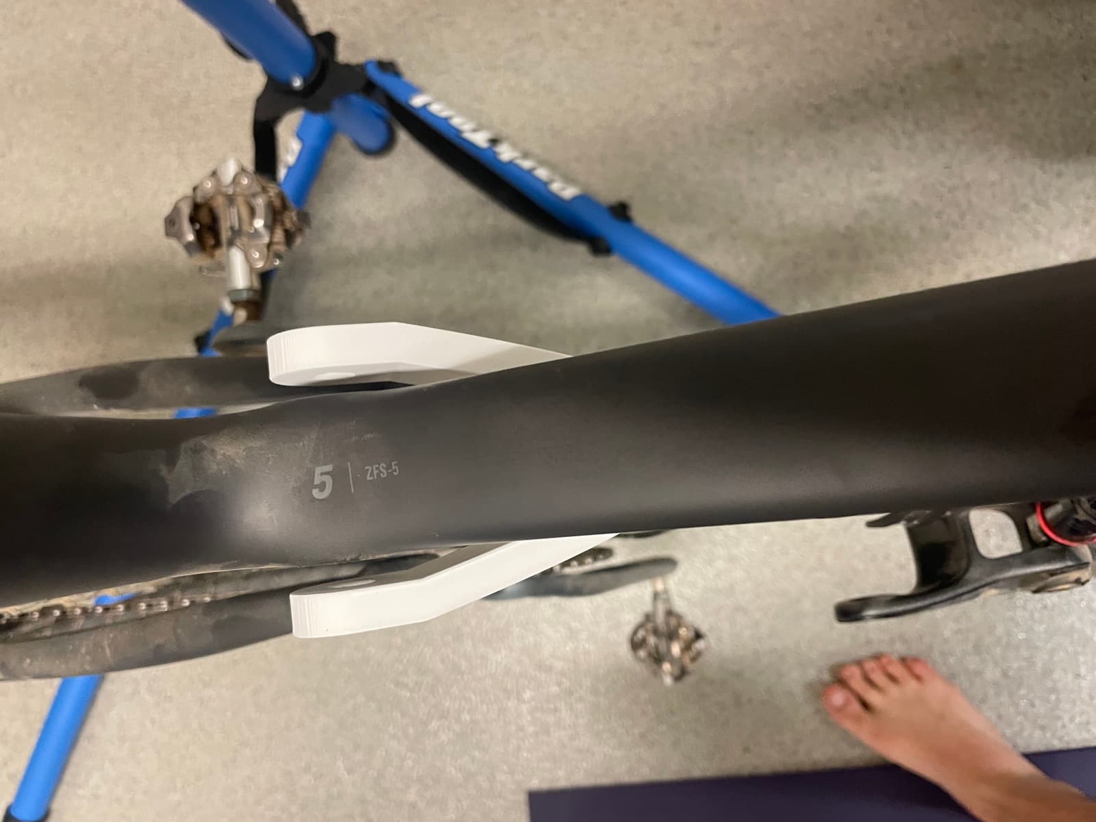 Close-up showing the first iteration did not fit correctly